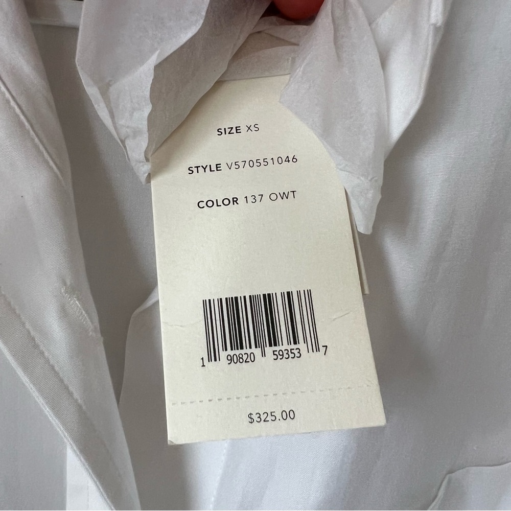 NWT Vince White Short Sleeve Utility Midi Shirt Dress - Picture 9 of 10